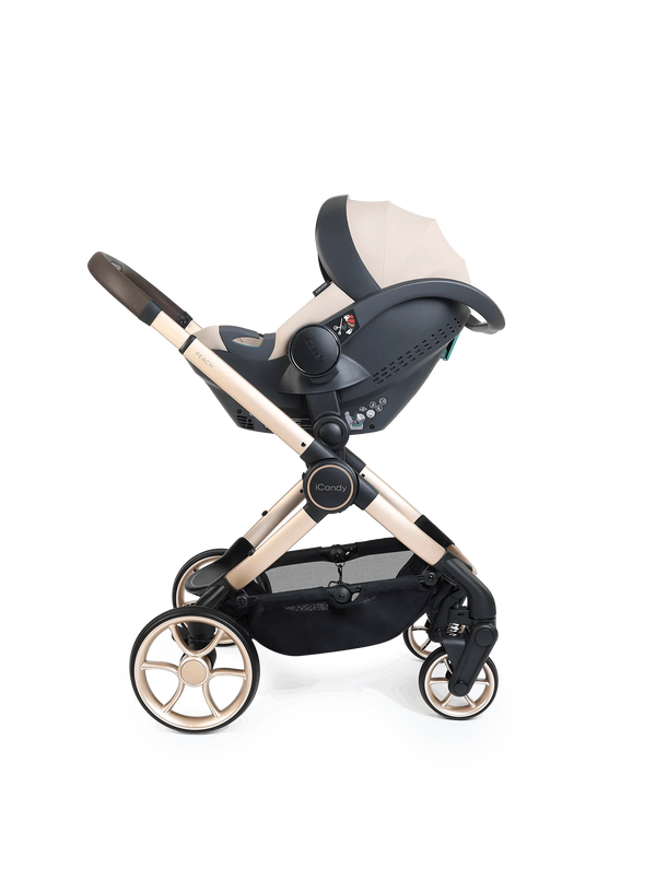 Peach 8 Biscotti Pushchair and Carrycot - 360 Car Seat Pushchair Bundle
