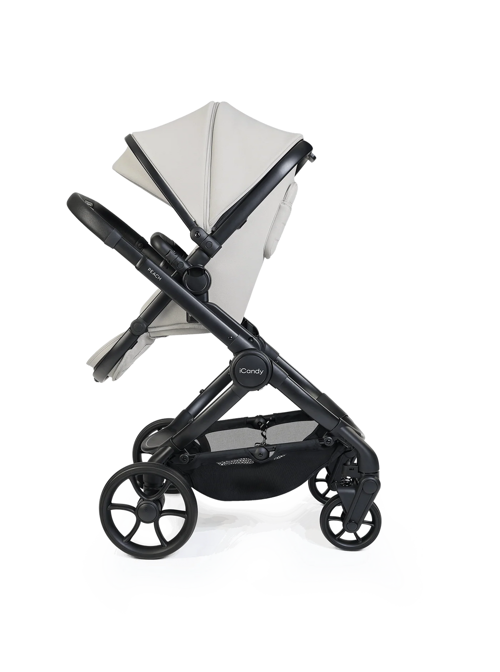 Peach 8 Taupe 3-1 kinderwagen en reiswieg – Bundel met kinderwagen en 360-graden autostoeltje