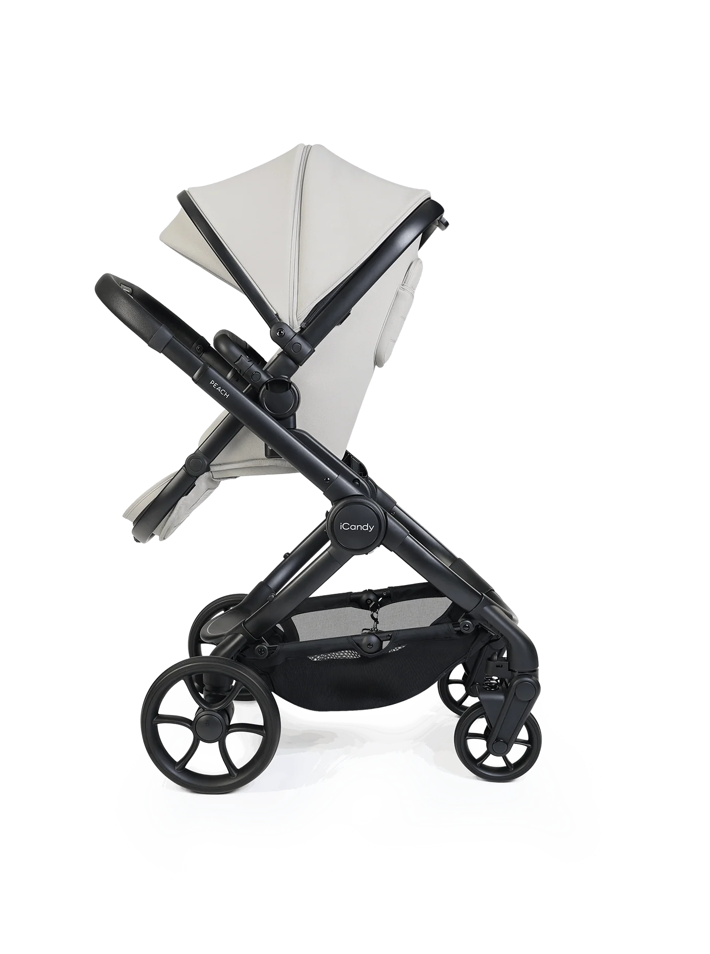 Peach 8 Taupe 3-1 kinderwagen en reiswieg – Bundel met kinderwagen en 360-graden autostoeltje