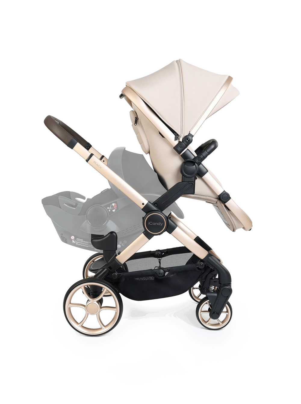 Peach 8 Biscotti-kinderwagen en -reiswieg inclusief Duo-complete bundel