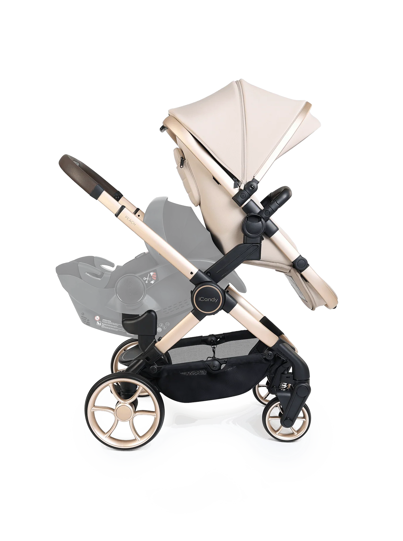 Peach 8 Biscotti-kinderwagen en -reiswieg inclusief Duo-complete bundel