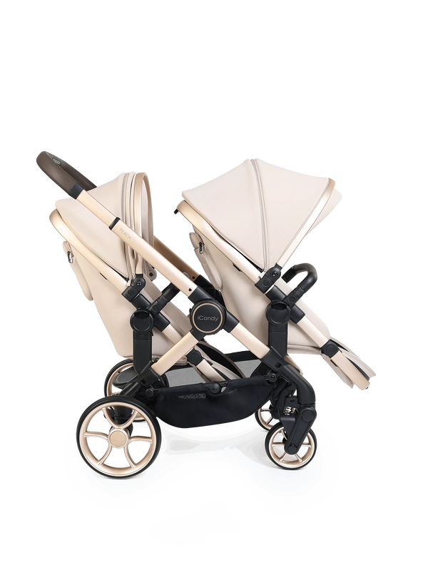 Peach 8 Biscotti Pushchair and Carrycot - Double Pushchair Bundle