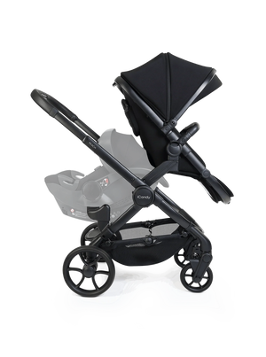 Peach 8 Black Pushchair and Carrycot - Double Pushchair Bundle
