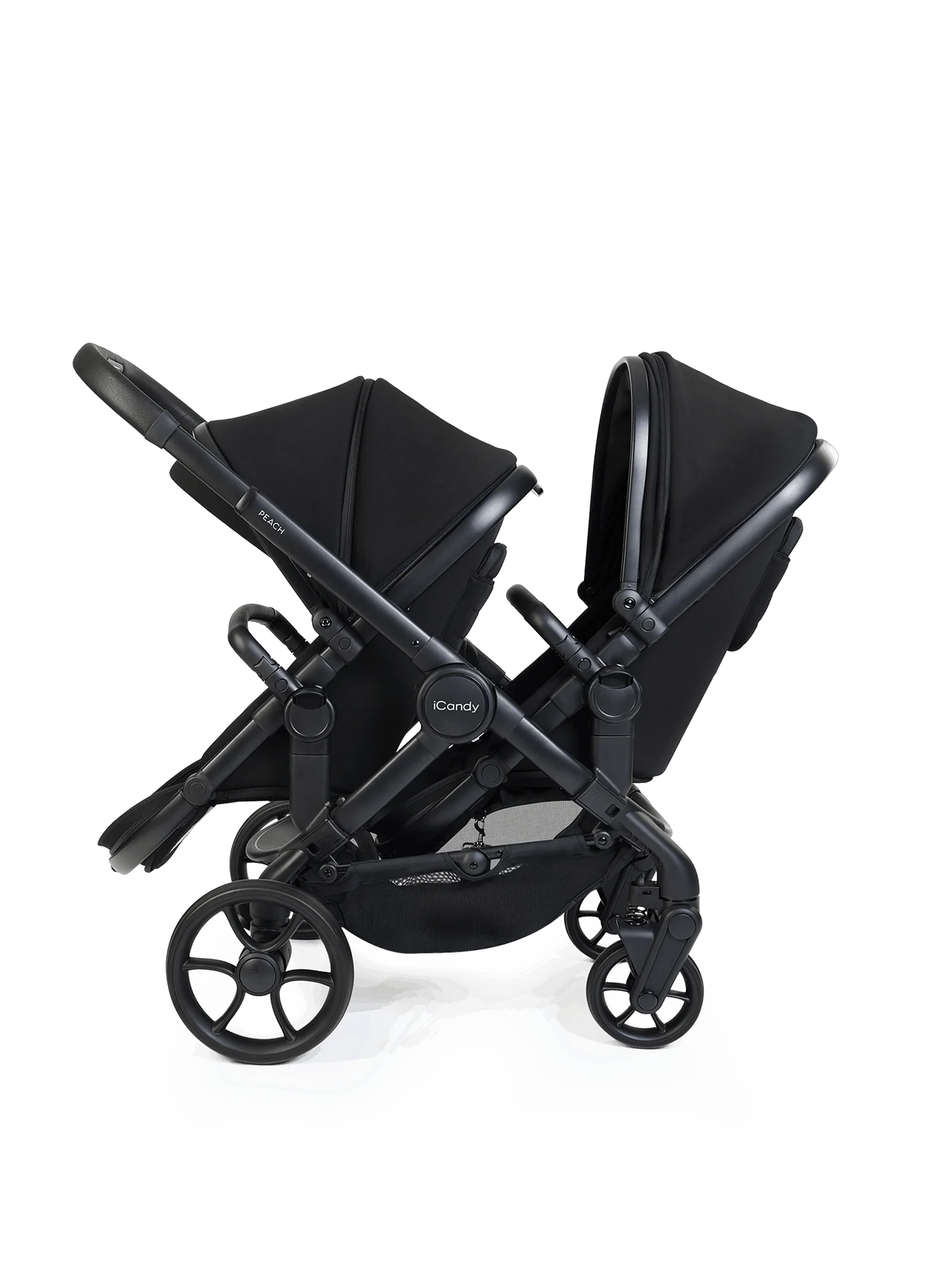 Peach 8 Black kinderwagen en reiswieg inclusief Duo-complete bundel