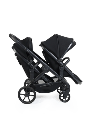 Peach 8 Black Pushchair and Carrycot - Double Pushchair Bundle