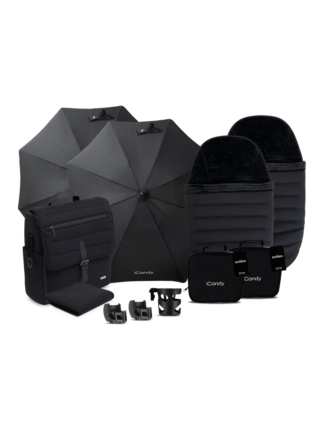 Peach 8 Black kinderwagen en reiswieg inclusief Duo-complete bundel