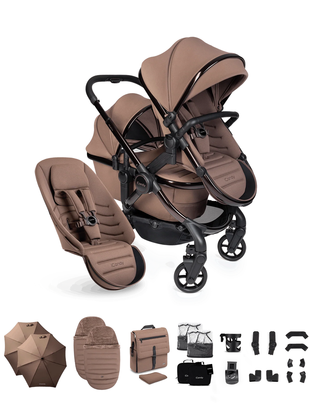 Peach 8 Coco kinderwagen en reiswieg inclusief Duo-complete bundel