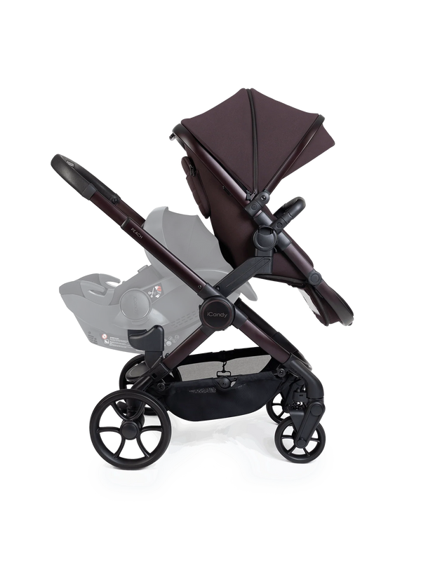 Peach 8 Coffee Bean Pushchair and Carrycot - Double Pushchair Bundle