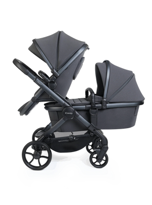 Peach 8 Grey Pushchair and Carrycot - Double Pushchair Bundle
