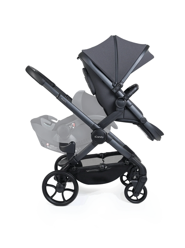Peach 8 Grey Pushchair and Carrycot - Double Pushchair Bundle