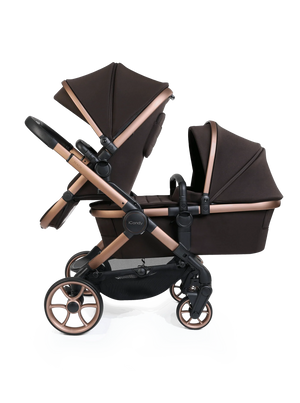 Peach 8 Pecan Pushchair and Carrycot - Double Pushchair Bundle