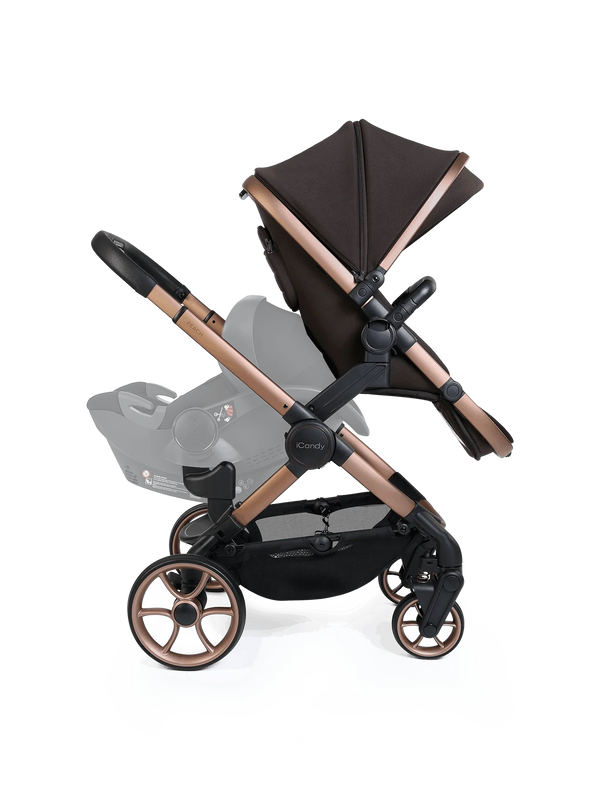 Peach 8 Pecan Pushchair and Carrycot - Double Pushchair Bundle