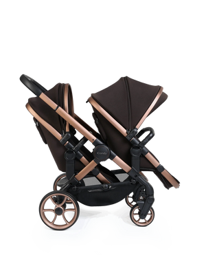 Peach 8 Pecan Pushchair and Carrycot - Double Pushchair Bundle