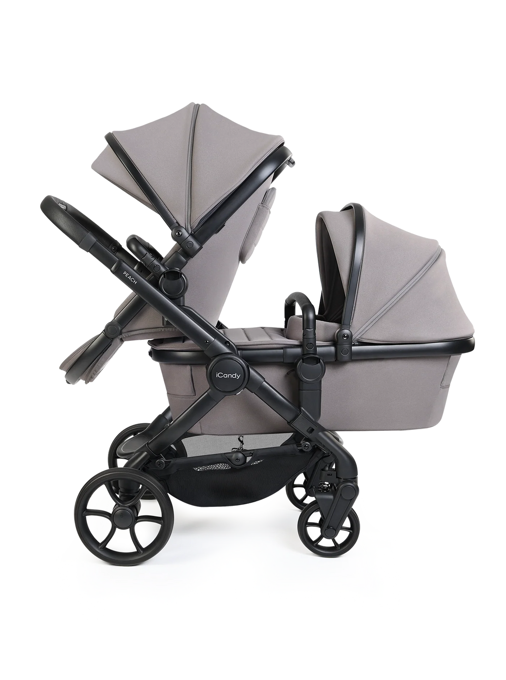 Peach 8 kinderwagen en reiswieg inclusief Duo-complete bundel (Porcini)