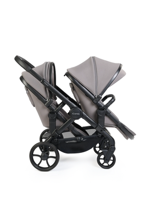 Peach 8 Porcini Pushchair and Carrycot - Double Pushchair Bundle