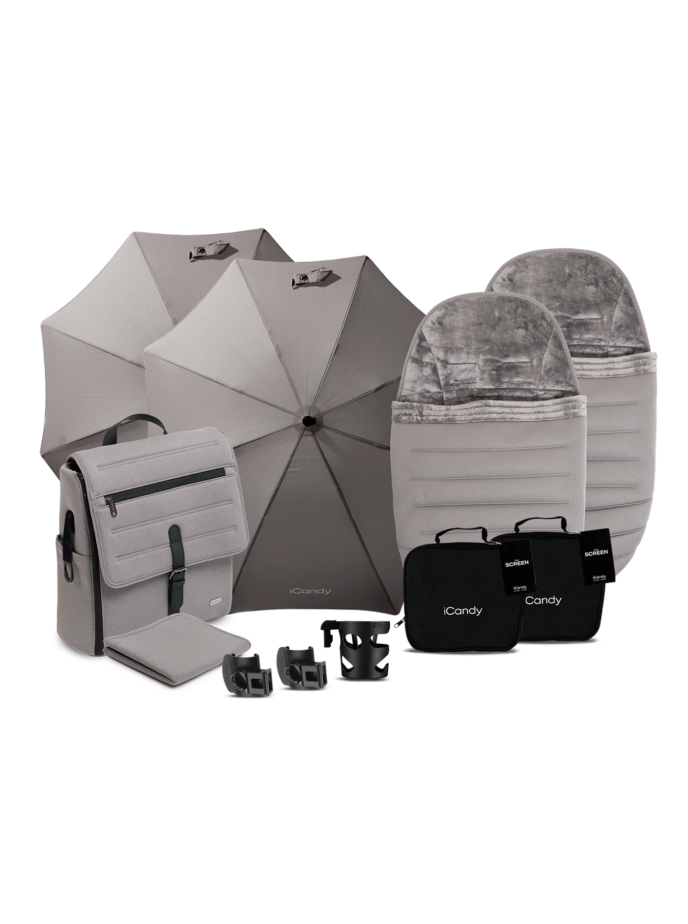 Peach 8 kinderwagen en reiswieg inclusief Duo-complete bundel (Porcini)
