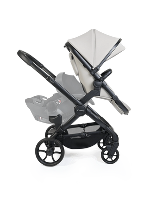 Peach 8 Taupe Pushchair and Carrycot - Double Pushchair Bundle