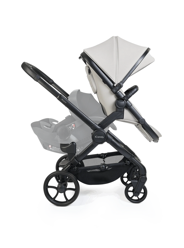 Peach 8 Taupe Pushchair and Carrycot - Double Pushchair Bundle