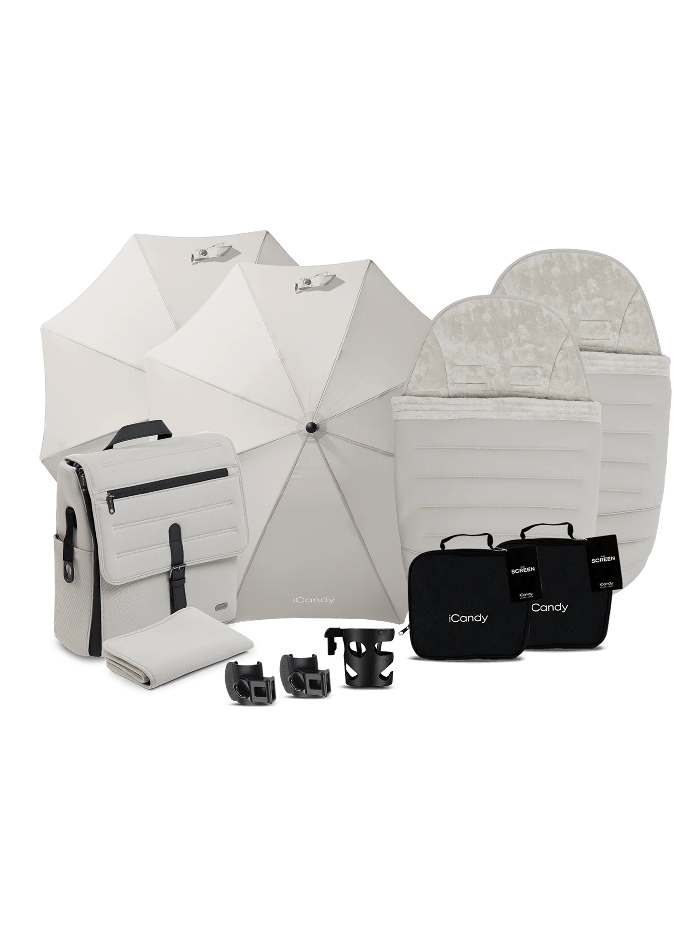 Peach 8 Taupe kinderwagen en reiswieg inclusief Duo-complete bundel