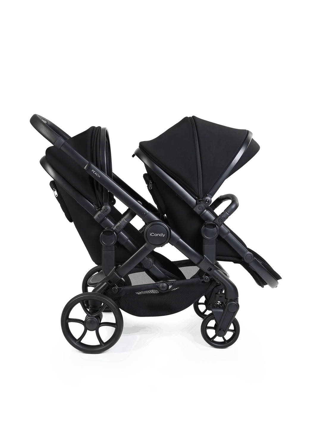 iCandy Peach 8 Twin 3-in-1 Kinderwagen – Black – Complete Bundle