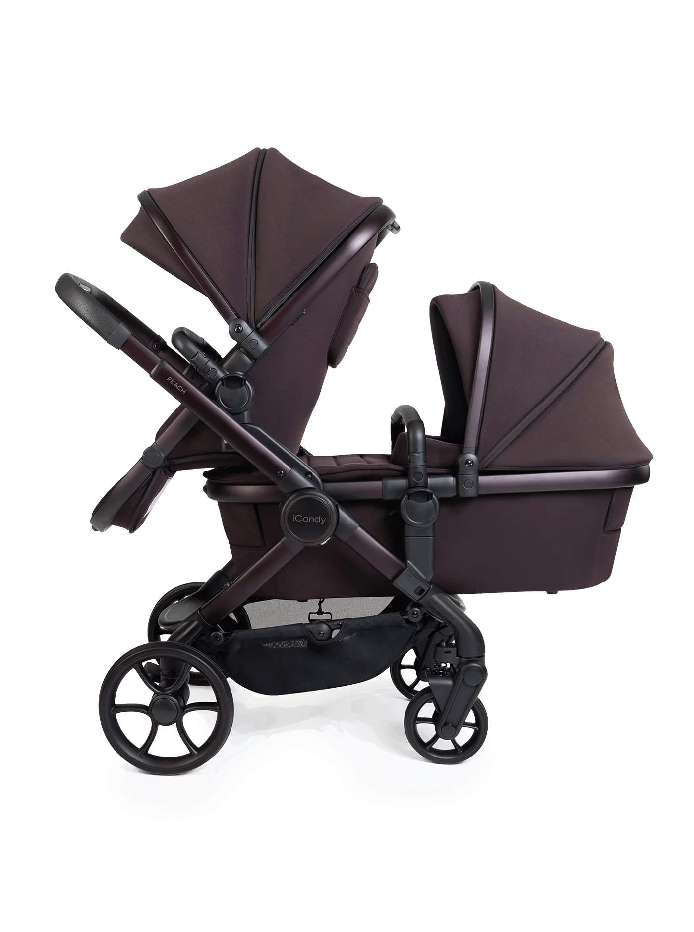iCandy Peach 8 Twin 3-in-1 Kinderwagen – Coffee Bean – Complete Bundle
