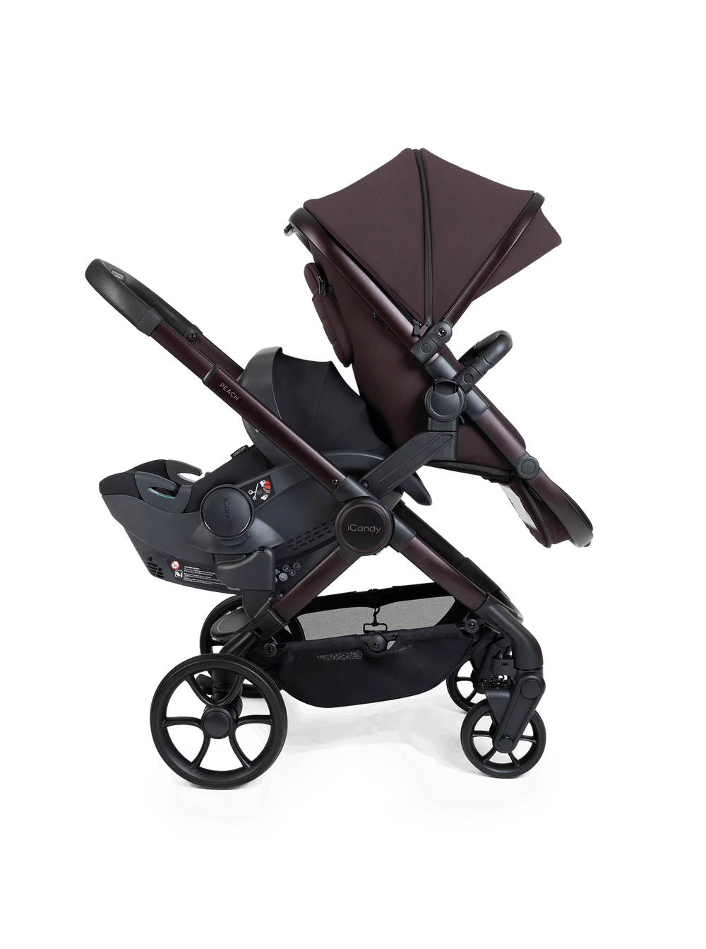 iCandy Peach 8 Twin 3-in-1 Kinderwagen – Coffee Bean – Complete Bundle