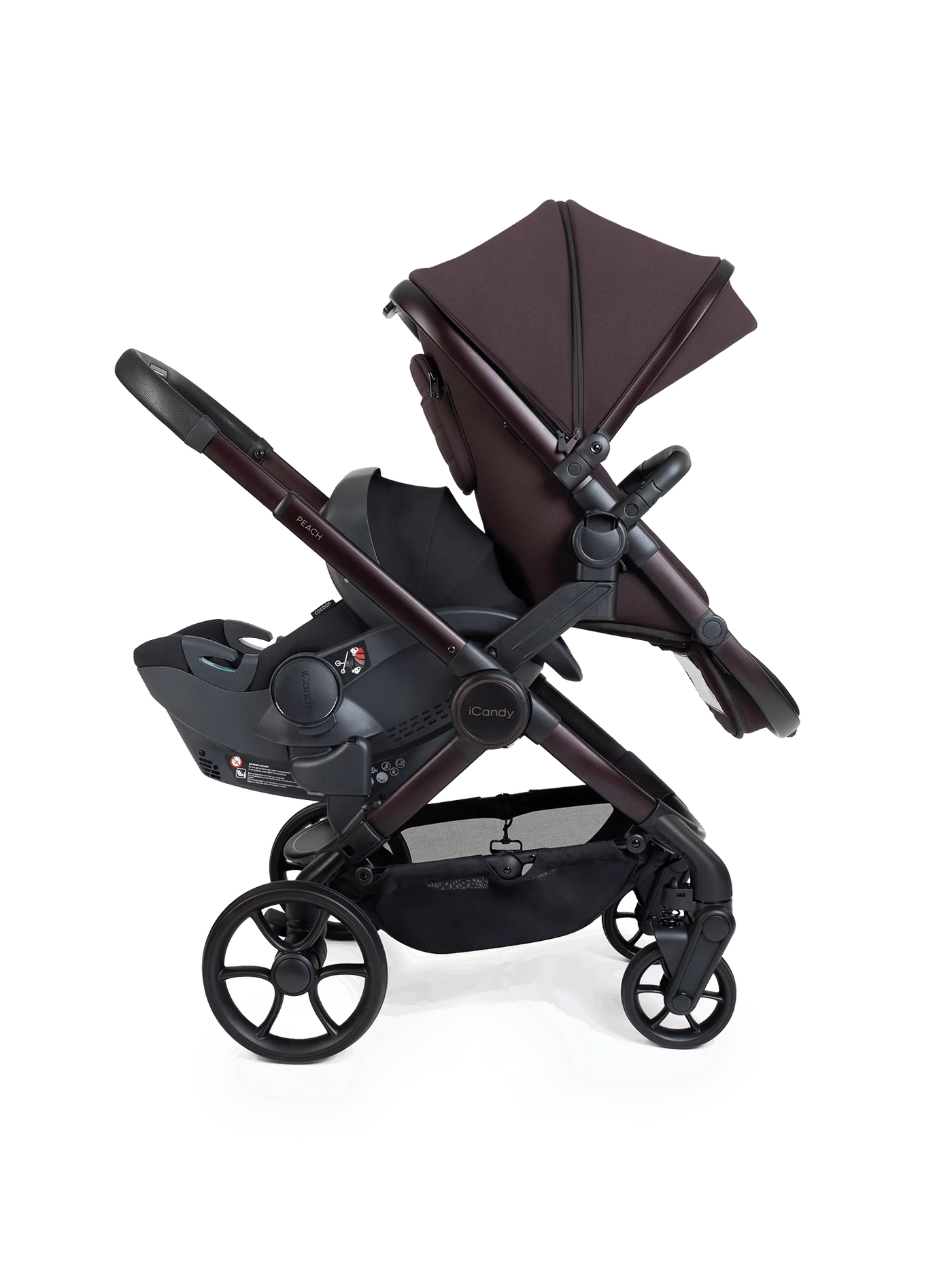 iCandy Peach 8 Twin 3-in-1 Kinderwagen – Coffee Bean – Complete Bundle