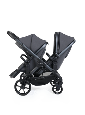 Peach 8 Grey Pushchair and Carrycot - Double 360 Car Seat Combo