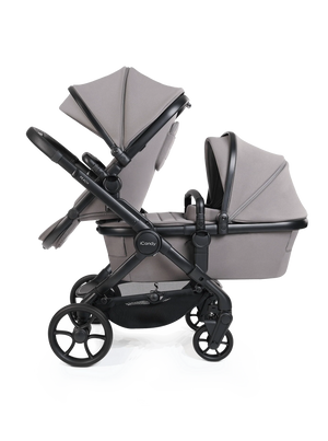 Peach 8 Porcini Pushchair and Carrycot - Double 360 Car Seat Combo