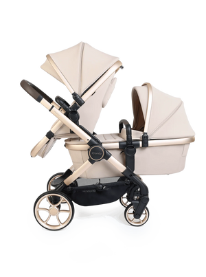 Peach 8 Biscotti Pushchair and Carrycot - Double 360 Car Seat Combo