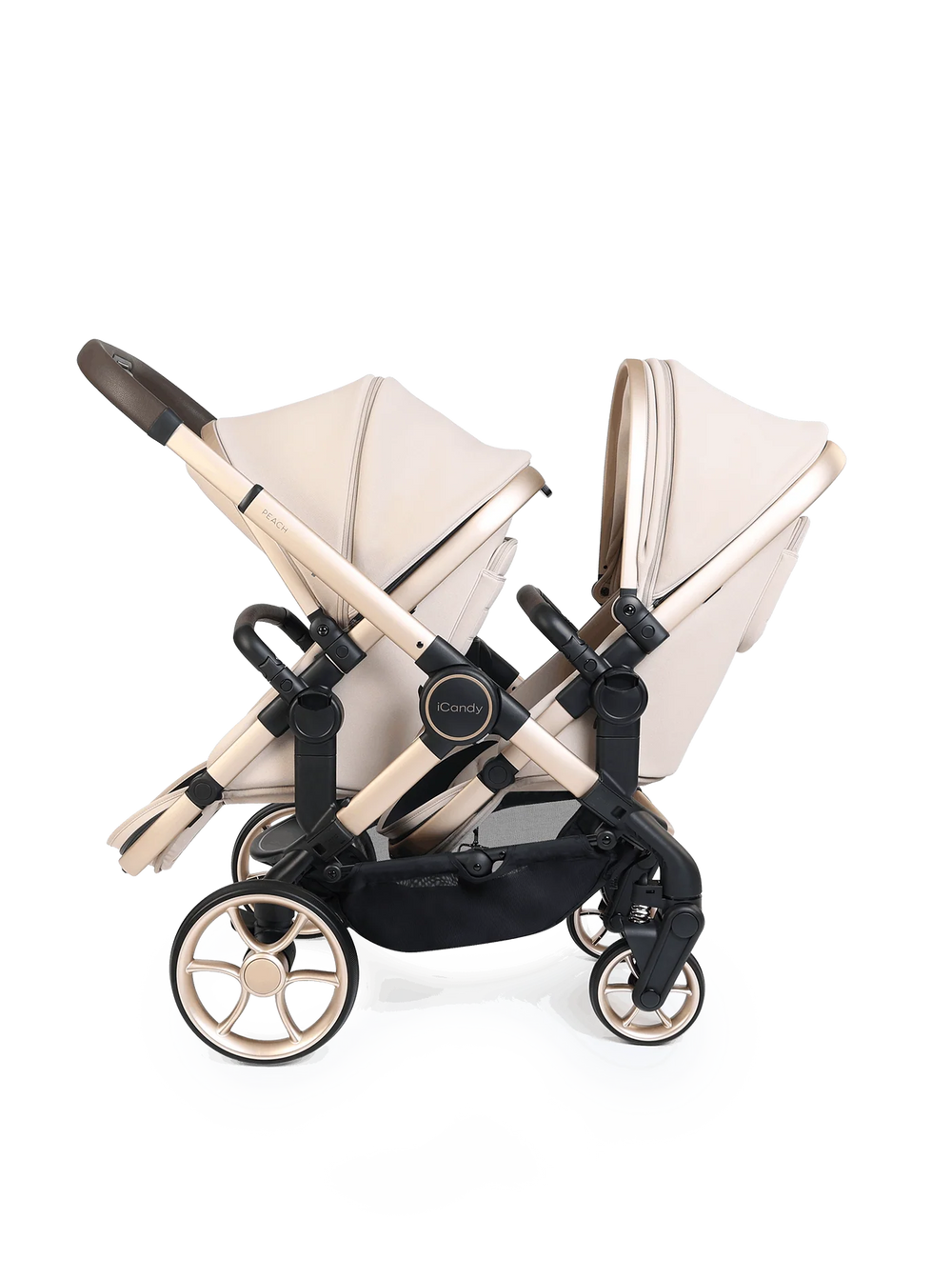 iCandy Peach 8 Twin 3-in-1 Kinderwagen – Biscotti – Complete Bundle