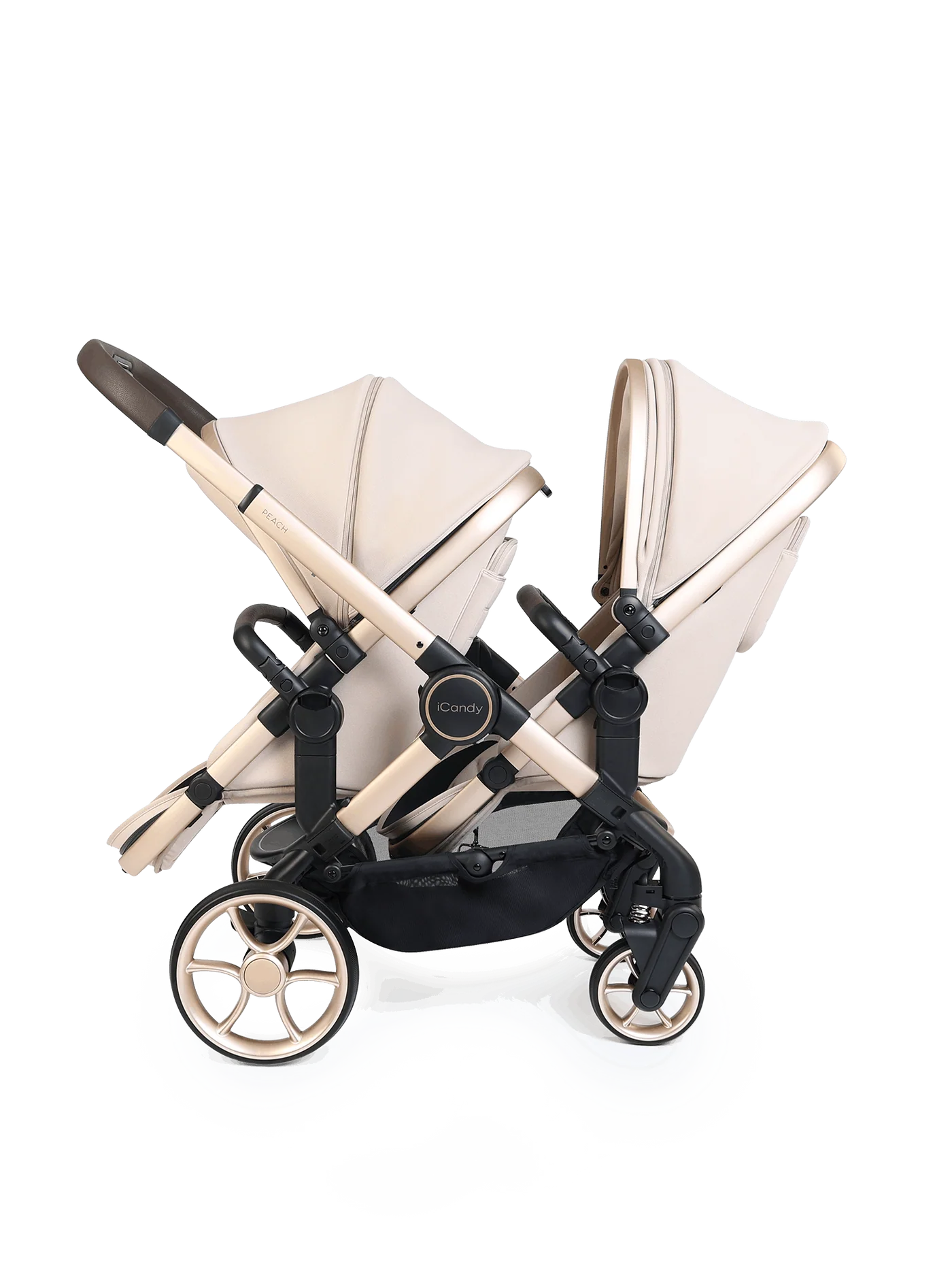 iCandy Peach 8 Twin 3-in-1 Kinderwagen – Biscotti – Complete Bundle