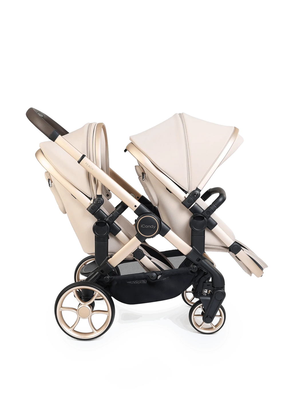 iCandy Peach 8 Twin 3-in-1 Kinderwagen – Biscotti – Complete Bundle