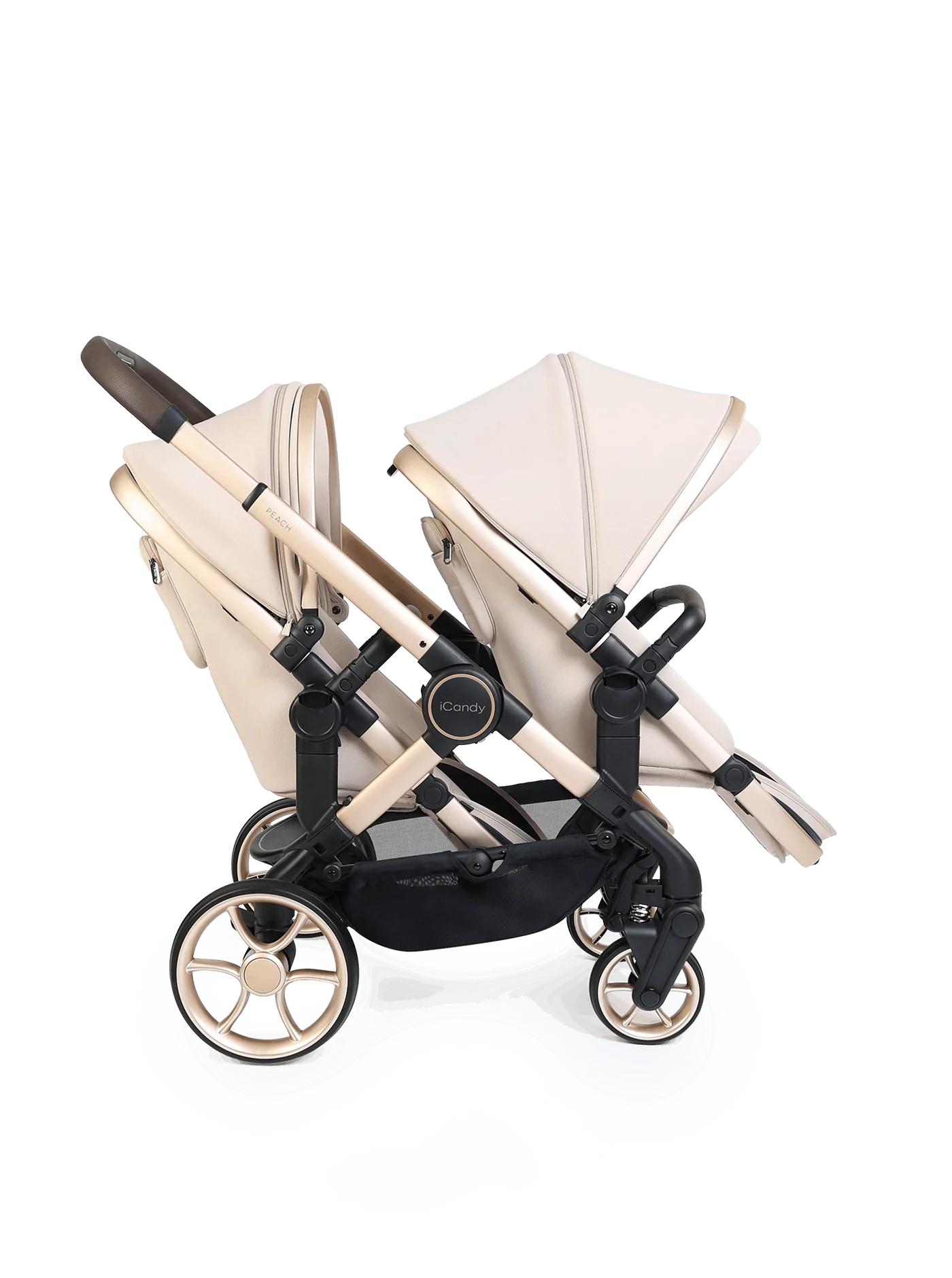 iCandy Peach 8 Twin 3-in-1 Kinderwagen – Biscotti – Complete Bundle