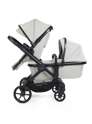 Peach 8 Taupe Pushchair and Carrycot - Double 360 Car Seat Combo