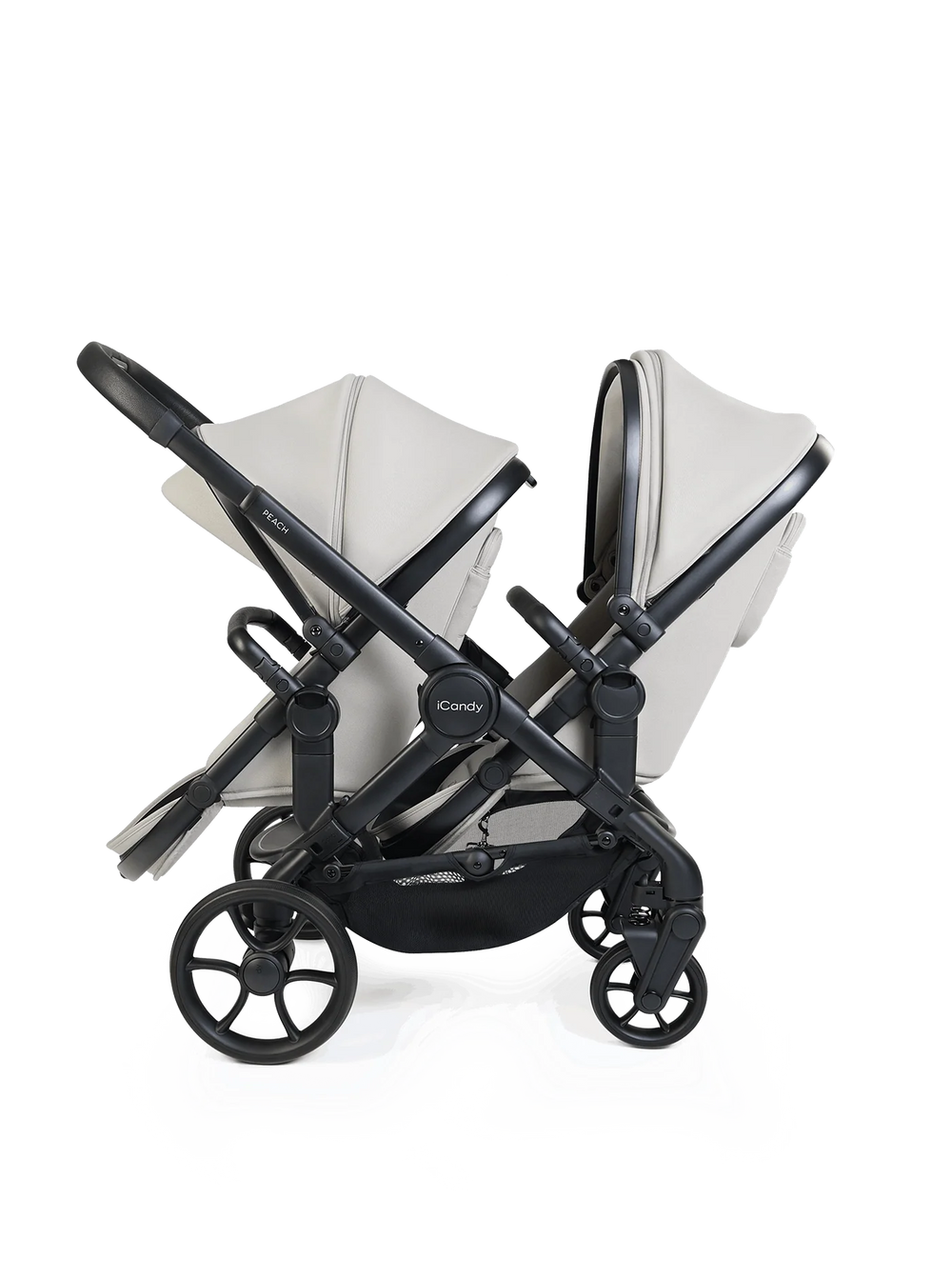 Peach 8 Taupe 3-1 kinderwagen en reiswieg – Combinatie met Double 360-autostoel