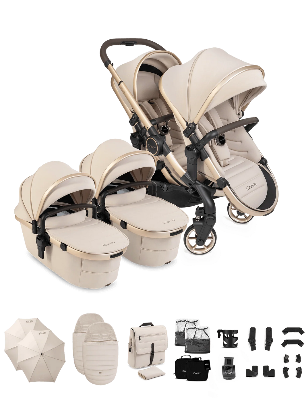 iCandy Peach 8 Duo Kinderwagen – Biscotti – Complete Bundle
