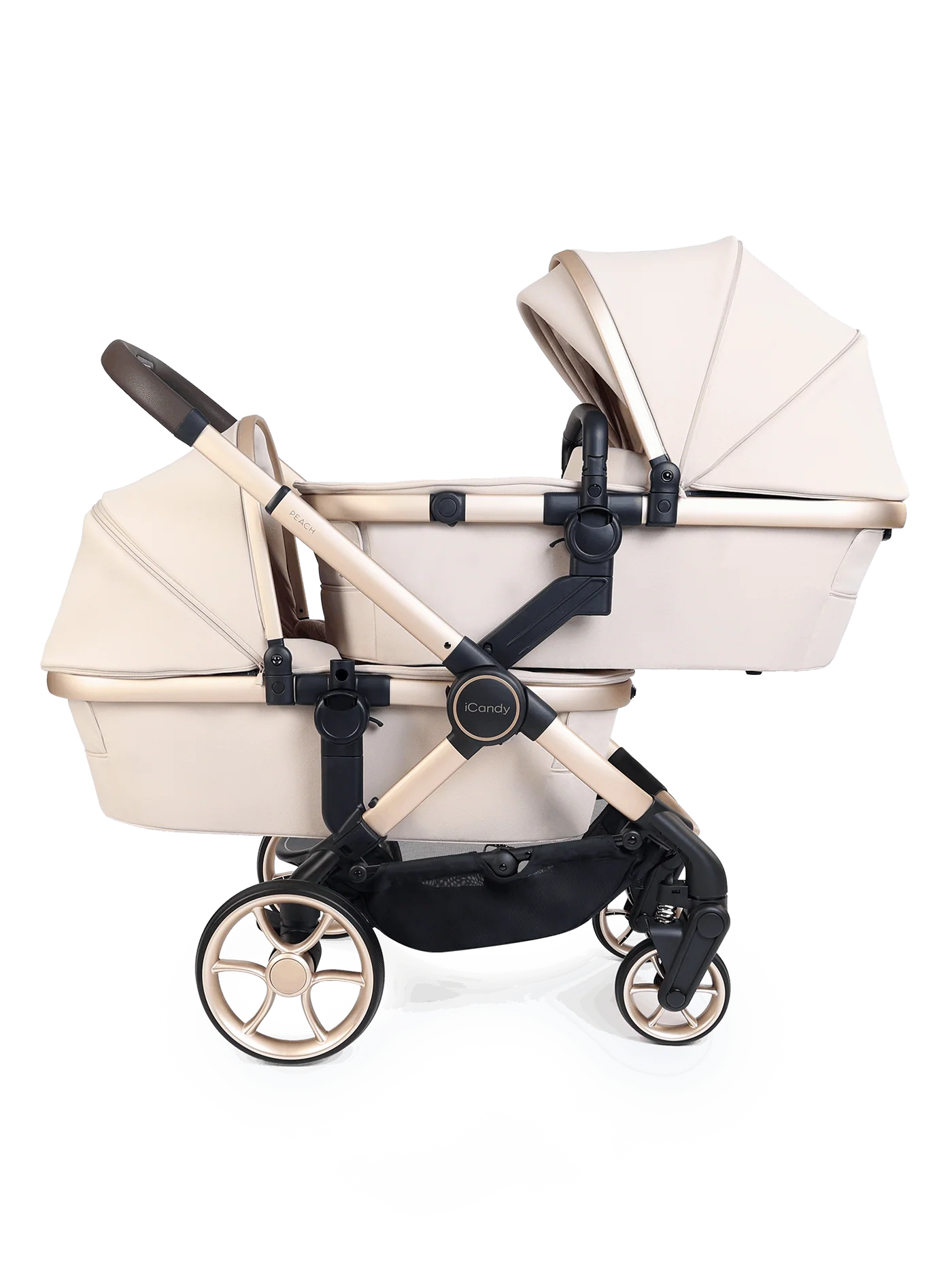 Peach 8 Biscotti-kinderwagen en -reiswieg inclusief Duo-complete bundel