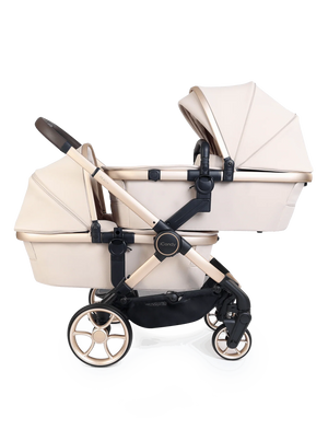 Peach 8 Biscotti Pushchair and Carrycot - Twin Pushchair Bundle