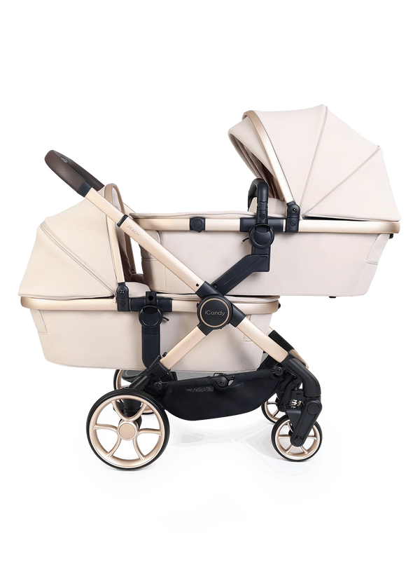 Peach 8 Biscotti Pushchair and Carrycot - Twin Pushchair Bundle