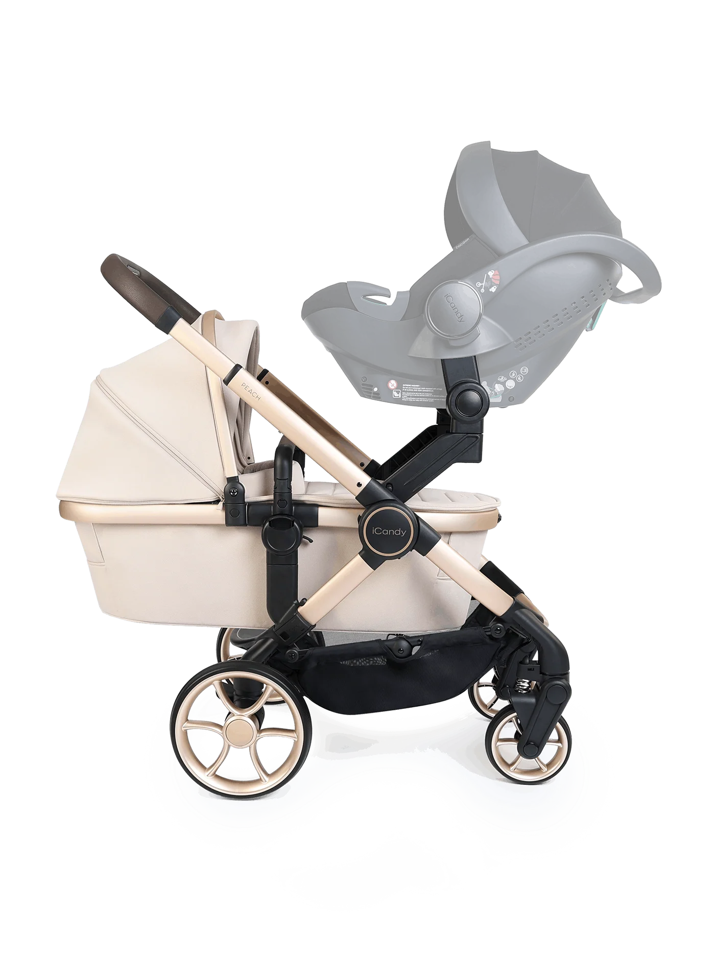 Peach 8 Biscotti-kinderwagen en -reiswieg inclusief Duo-complete bundel