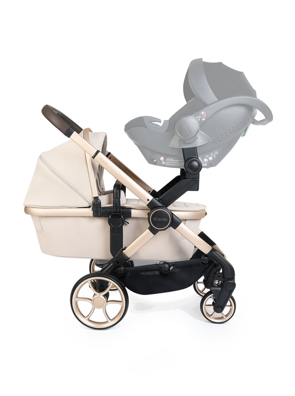 Peach 8 Biscotti Pushchair and Carrycot - Twin Pushchair Bundle