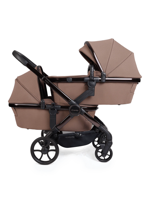 Peach 8 Coco Pushchair and Carrycot - Twin Pushchair Bundle