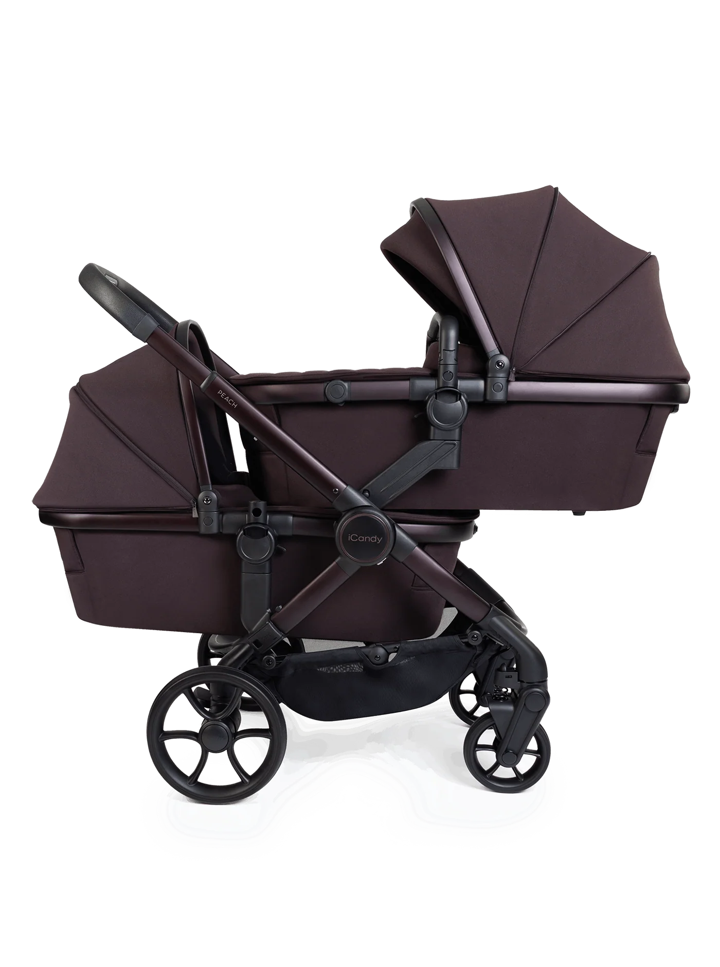 Peach 8 Coffee Bean kinderwagen en reiswieg inclusief Duo-complete bundel