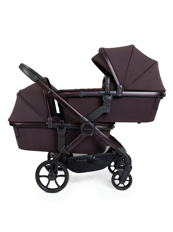 Peach 8 Coffee Bean Pushchair and Carrycot - Twin Pushchair Bundle