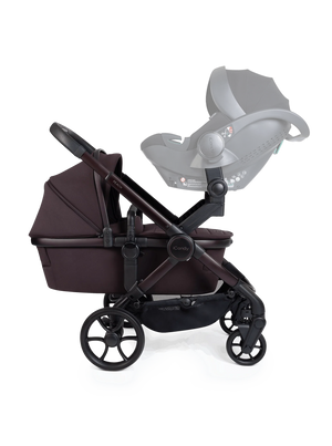 Peach 8 Coffee Bean Pushchair and Carrycot - Twin Pushchair Bundle