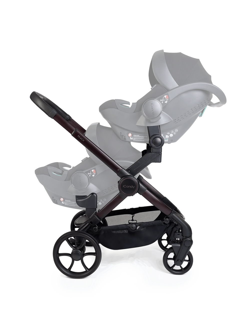 Peach 8 Coffee Bean kinderwagen en reiswieg inclusief Duo-complete bundel