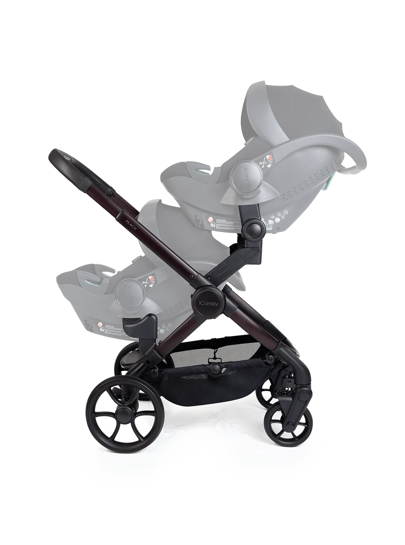 Peach 8 Coffee Bean kinderwagen en reiswieg inclusief Duo-complete bundel