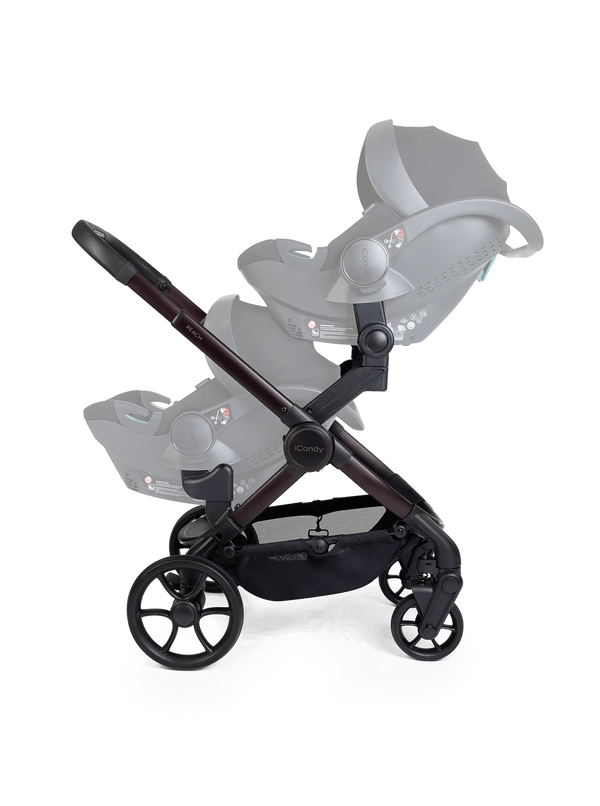 Peach 8 Coffee Bean Pushchair and Carrycot - Twin Pushchair Bundle