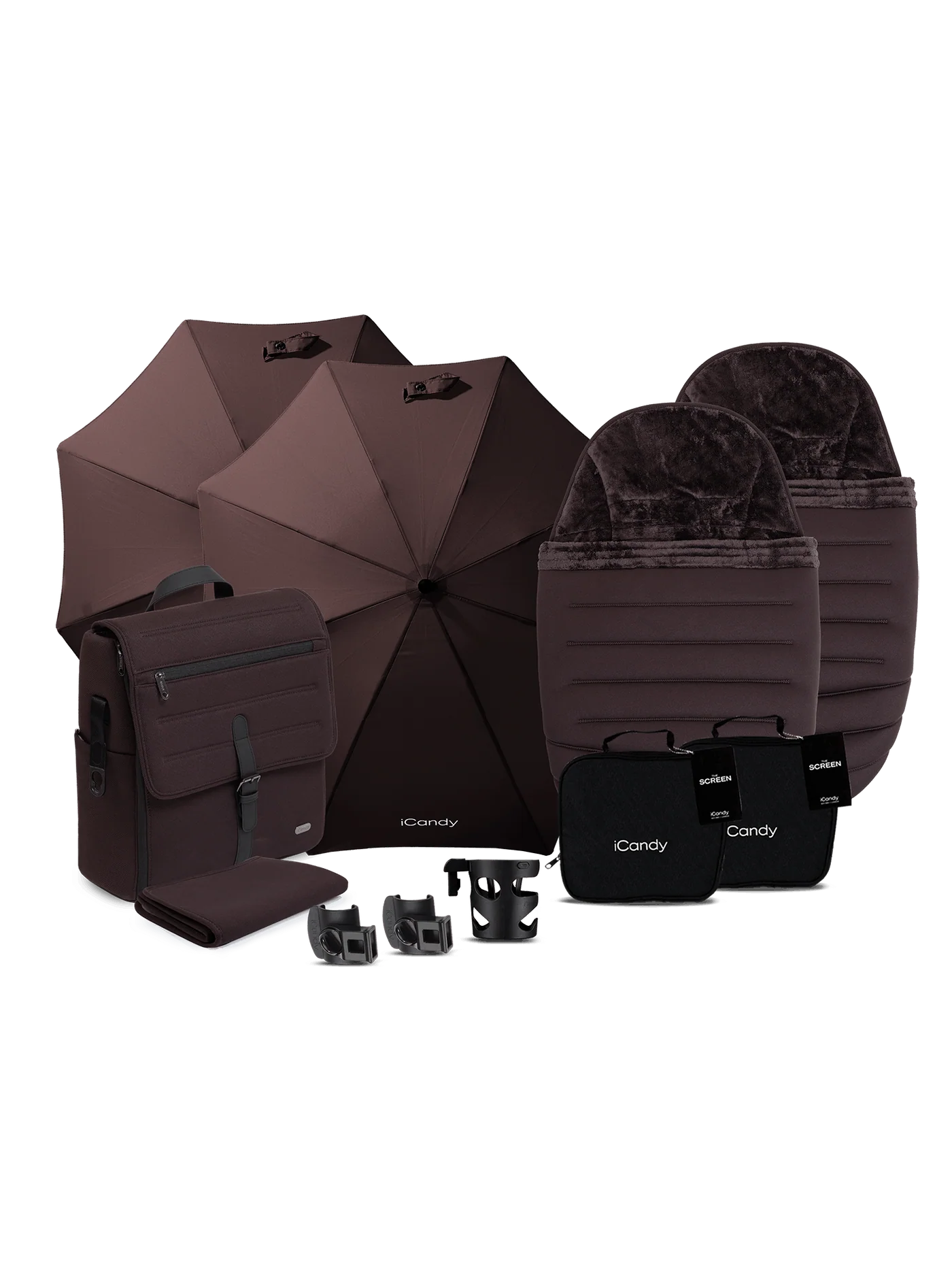 Peach 8 Coffee Bean kinderwagen en reiswieg inclusief Duo-complete bundel